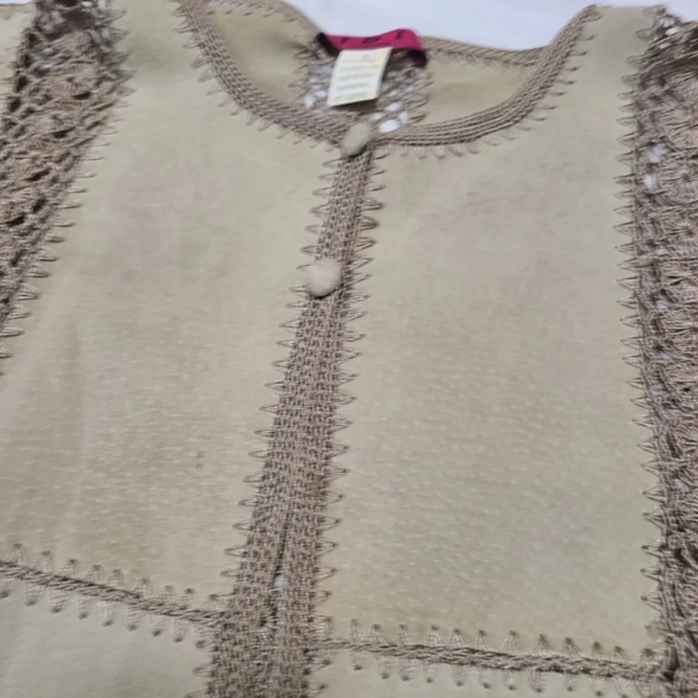 IDI Tan Vintage Leather Jacket Size Large‎
